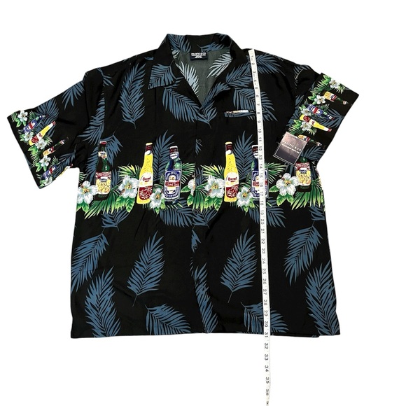 Pacific & Co Tropical Beer Blue Button Down Shirt Size: XL - Picture 5 of 8